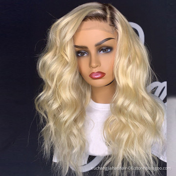 Top Quality Raw Hair Preplucked Glueless 40 Inch Hair In Stock Light Color 613 blonde lace front human hair wig